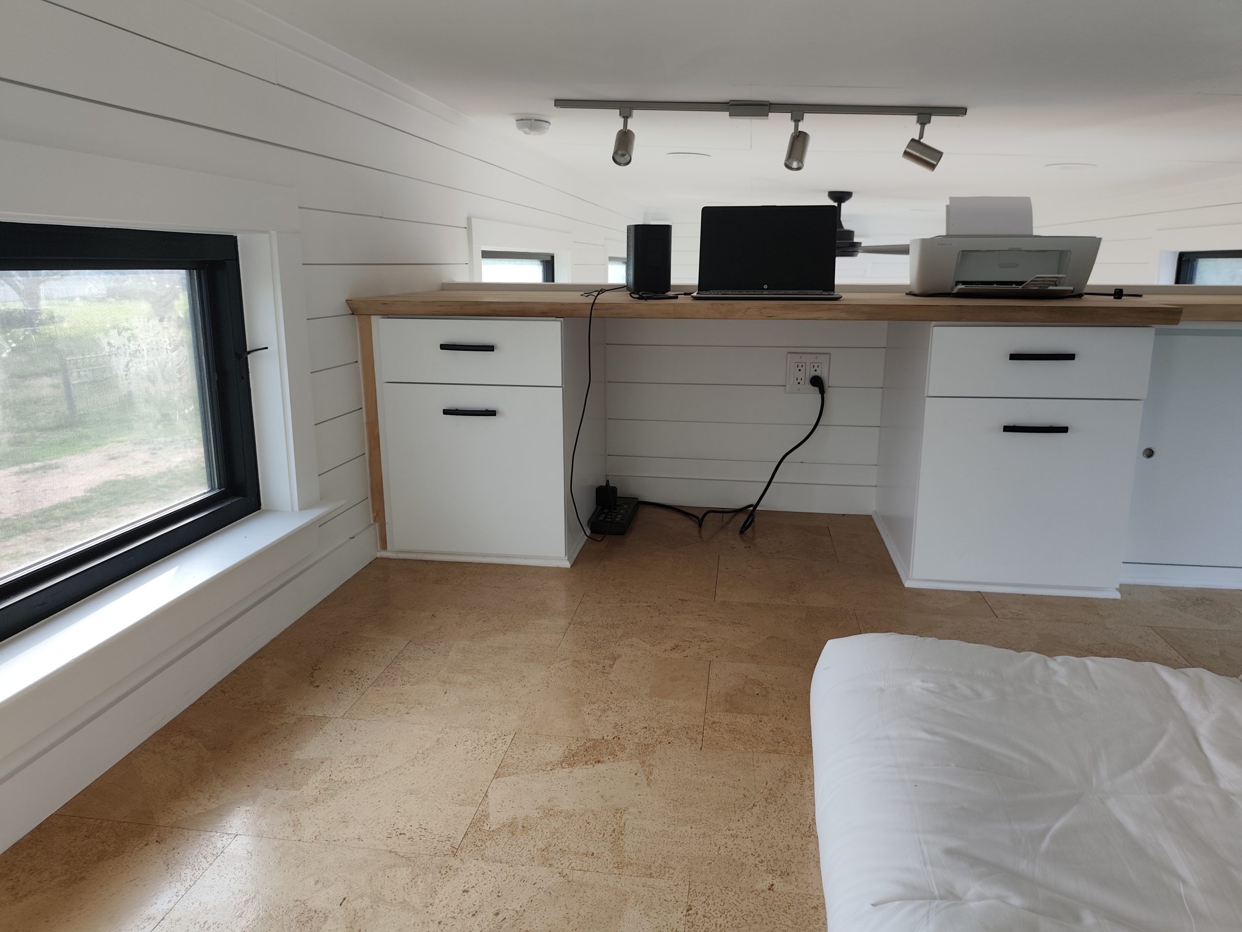 Loft office area above the bedroom